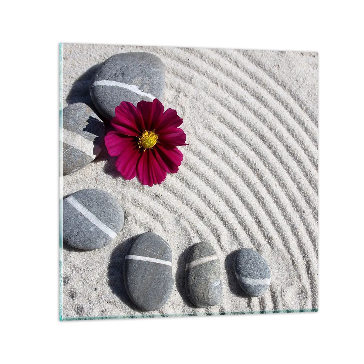 Schilderen op glas - Energie en rust van de magische cirkel van de natuur - 50x50 cm