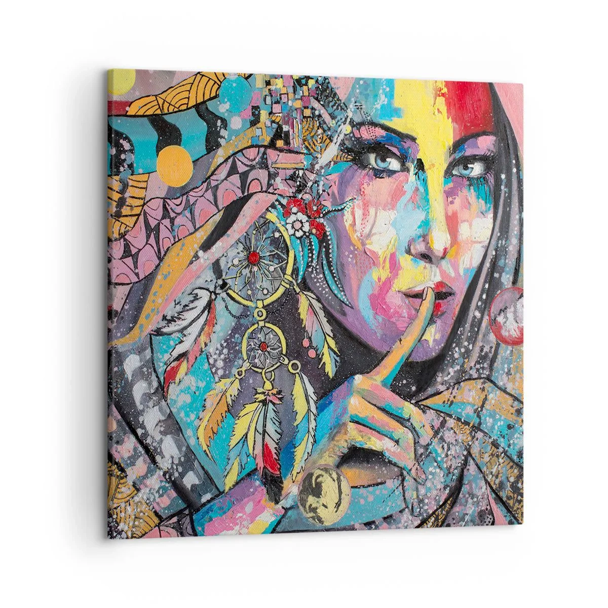 Schilderen op canvas - Zwijg totdat je het begrijpt - 50x50 cm