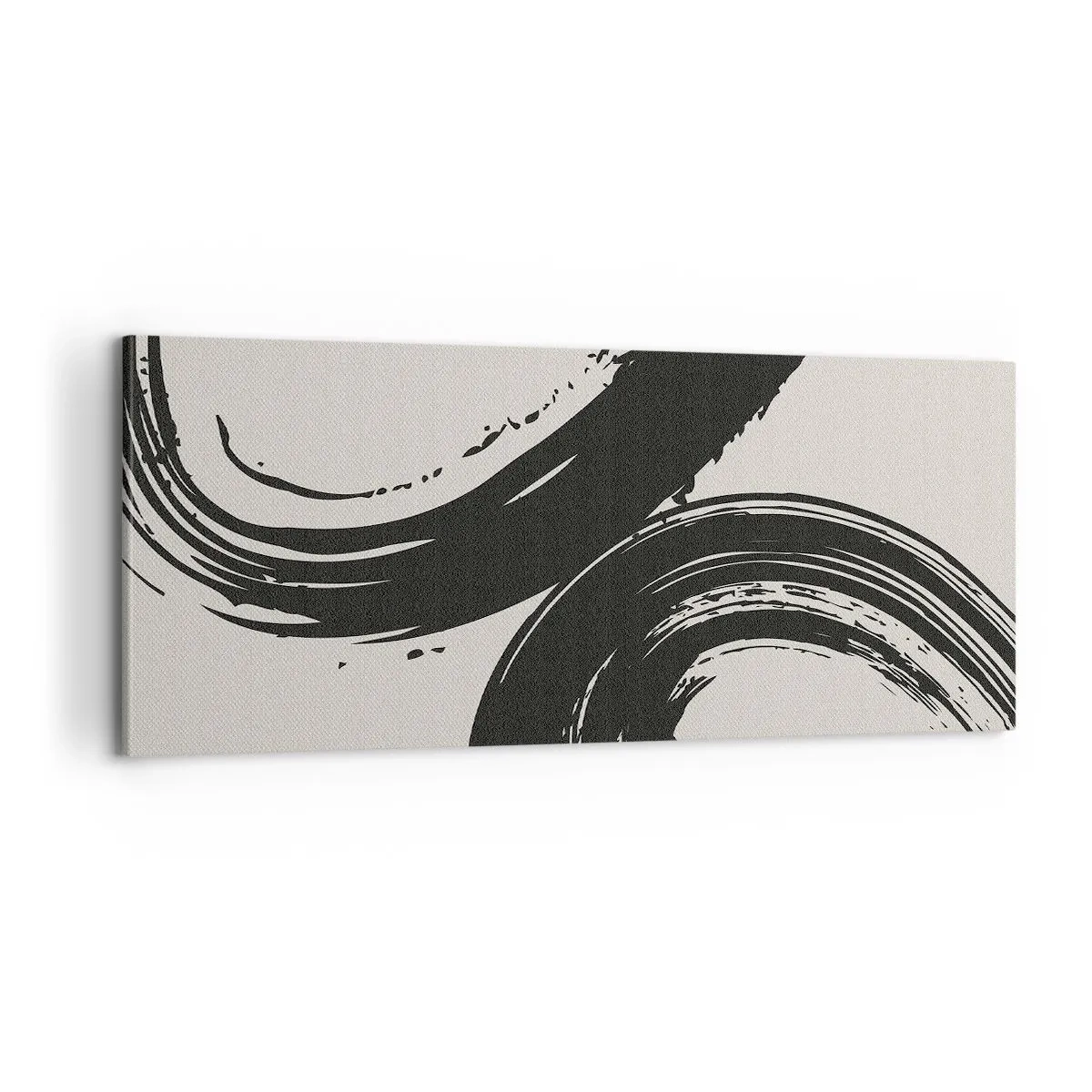 Schilderen op canvas - Vegend en cirkevormig - 100x40 cm