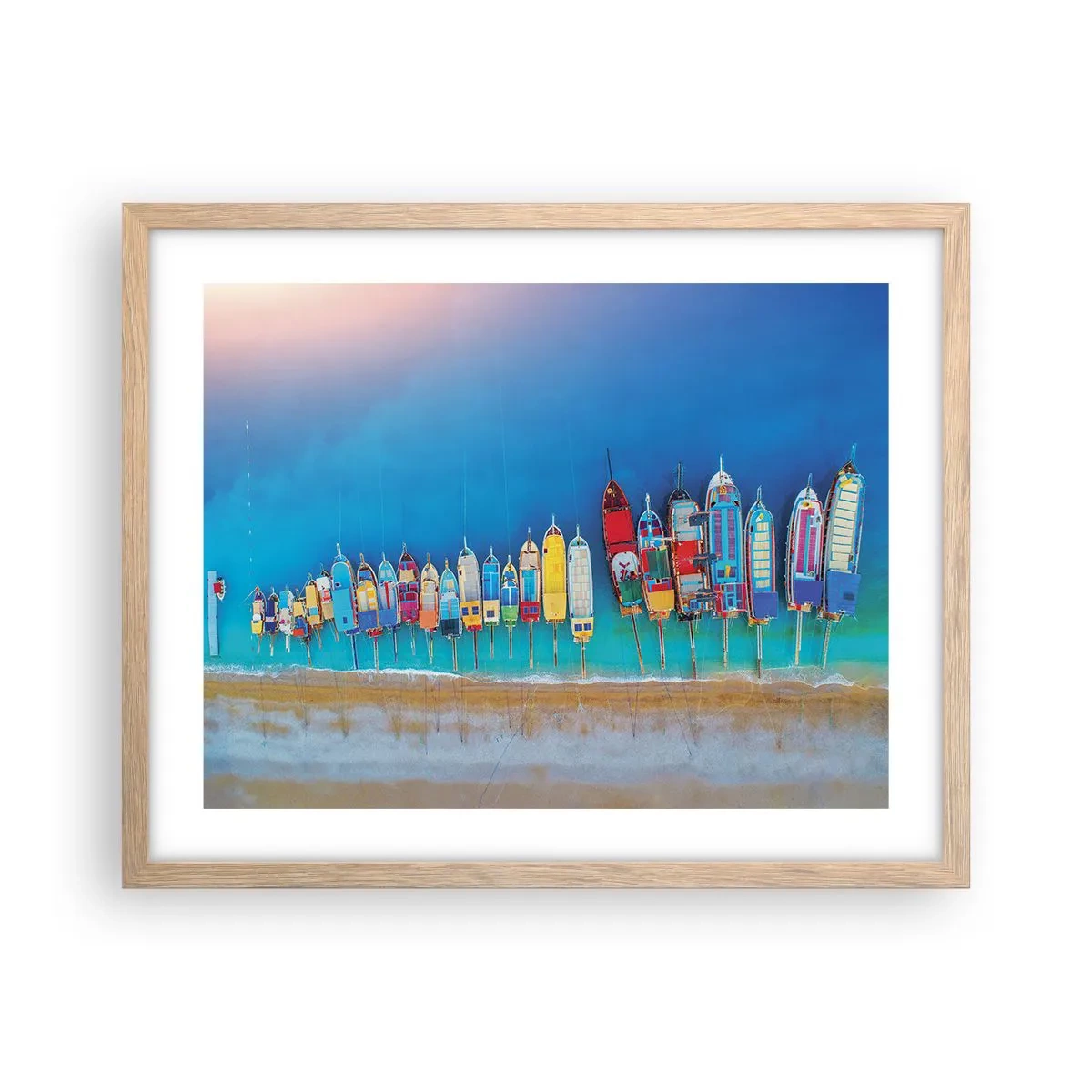 Een poster in een licht eiken lijst - Vanuit vogelperspectief - 50x40 cm