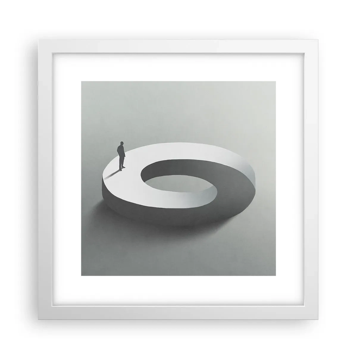 Poster in een witte lijst - En wees hier slim - 30x30 cm