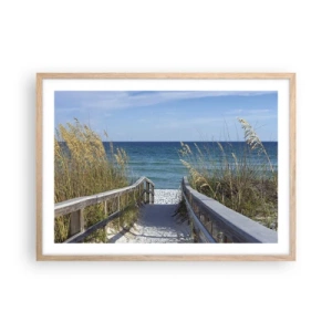 Een poster in een licht eiken lijst - In de zon, in de wind - 70x50 cm
