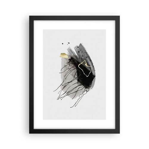Poster in een zwarte lijst - In zwart en goud - 30x40 cm