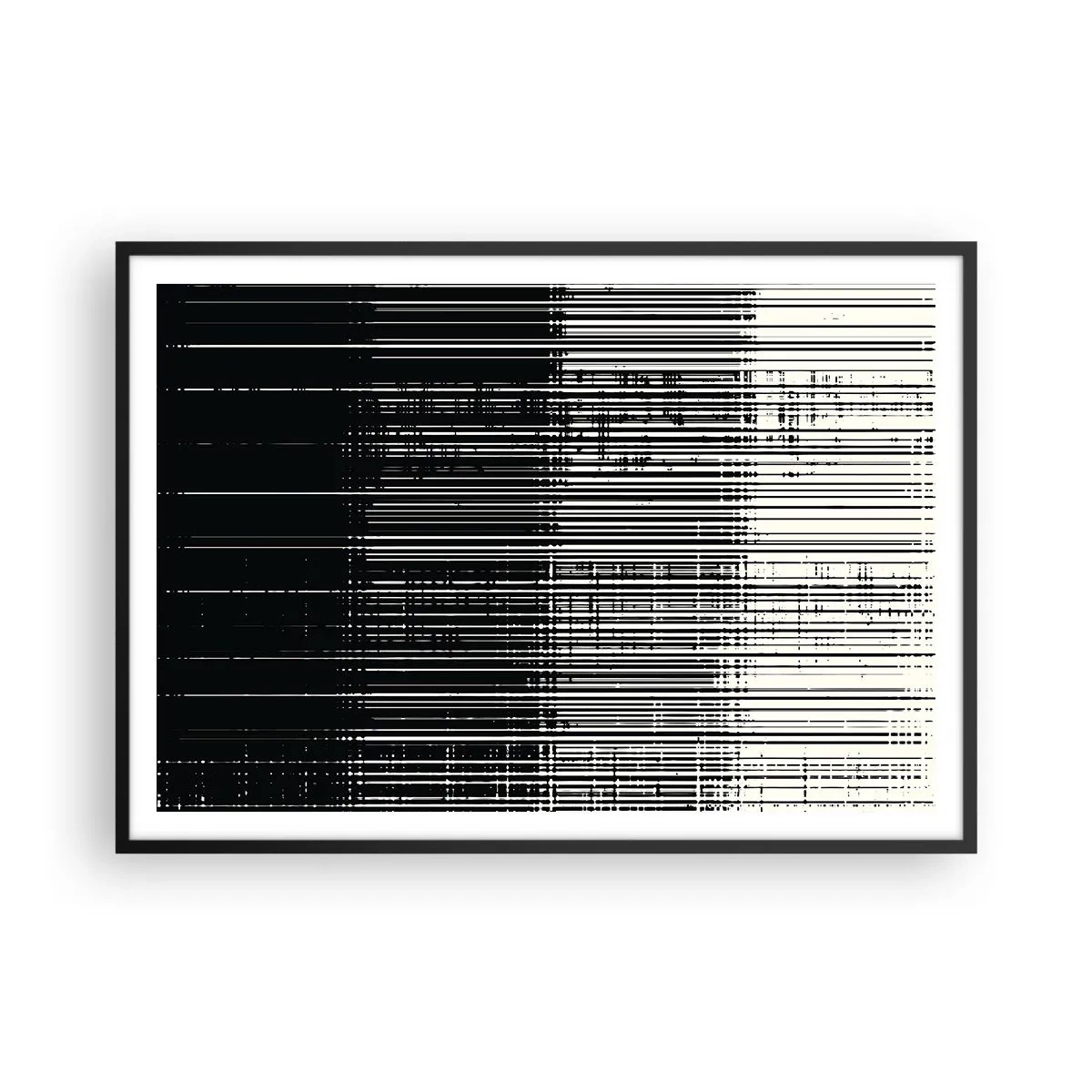 Poster in een zwarte lijst - Golven en vibraties - 100x70 cm