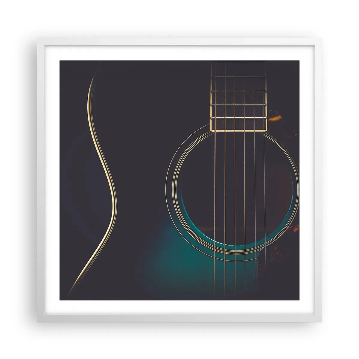 Poster in een witte lijst - Nog even voordat het klinkt - 60x60 cm