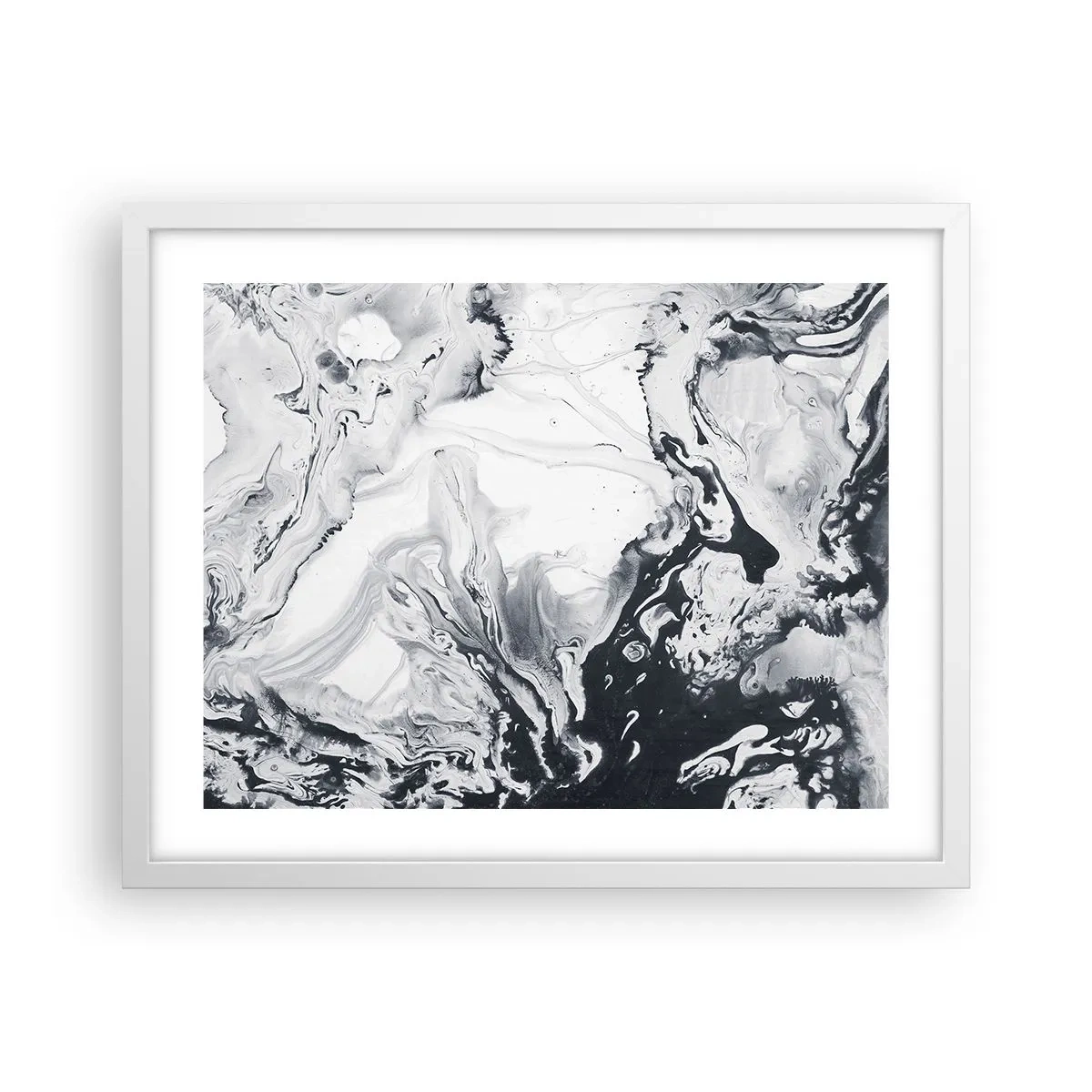 Poster in een witte lijst - Het binnenste van de aarde - 50x40 cm