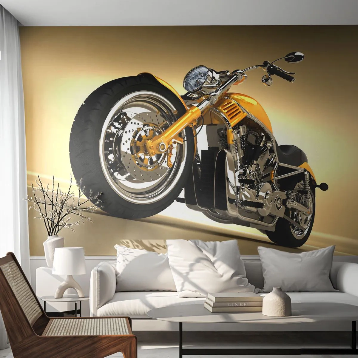 Fotobehang Standard Eco - Een droom van kracht en snelheid - Motor, Motor, Automobiel - 200x140 cm