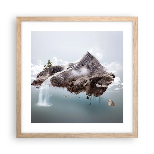 Een poster in een licht eiken lijst - Gezien met het oog van een surrealist - 40x40 cm