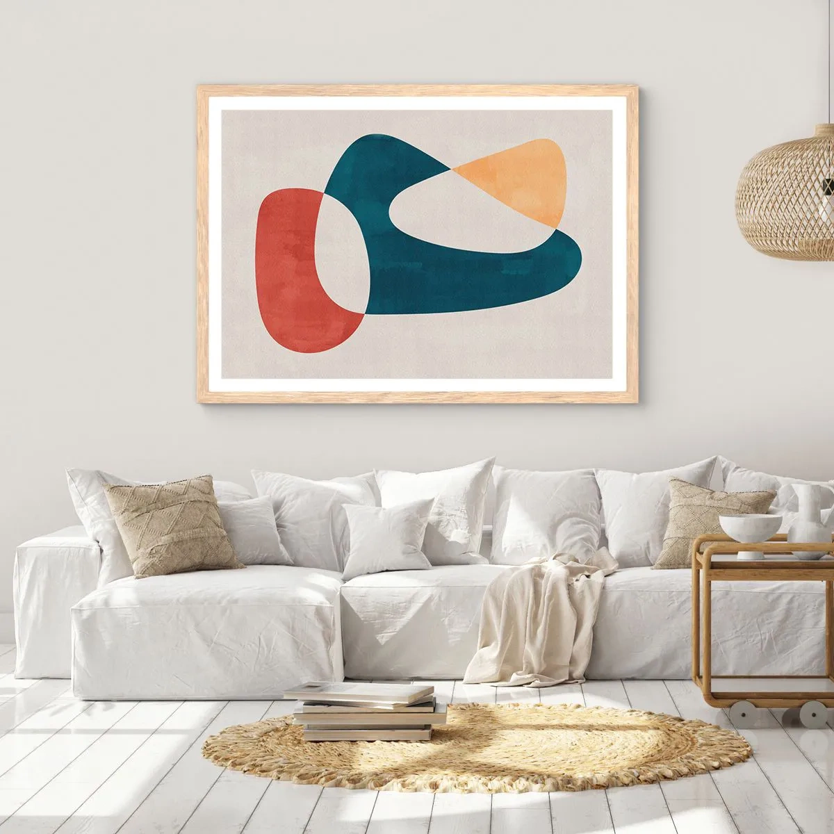 Een poster in een licht eiken lijst - Invloeden en metamorfoses - 40x30 cm