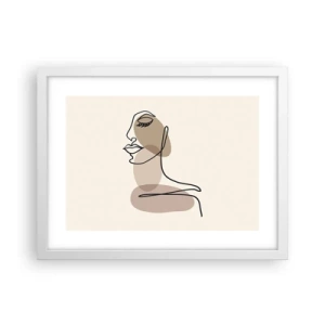 Poster in een witte lijst - Een bepaalde lijn van schoonheid - 40x30 cm
