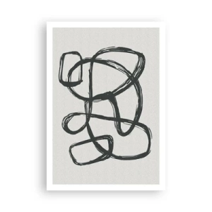 Poster - Lusvormige abstractie - 70x100 cm