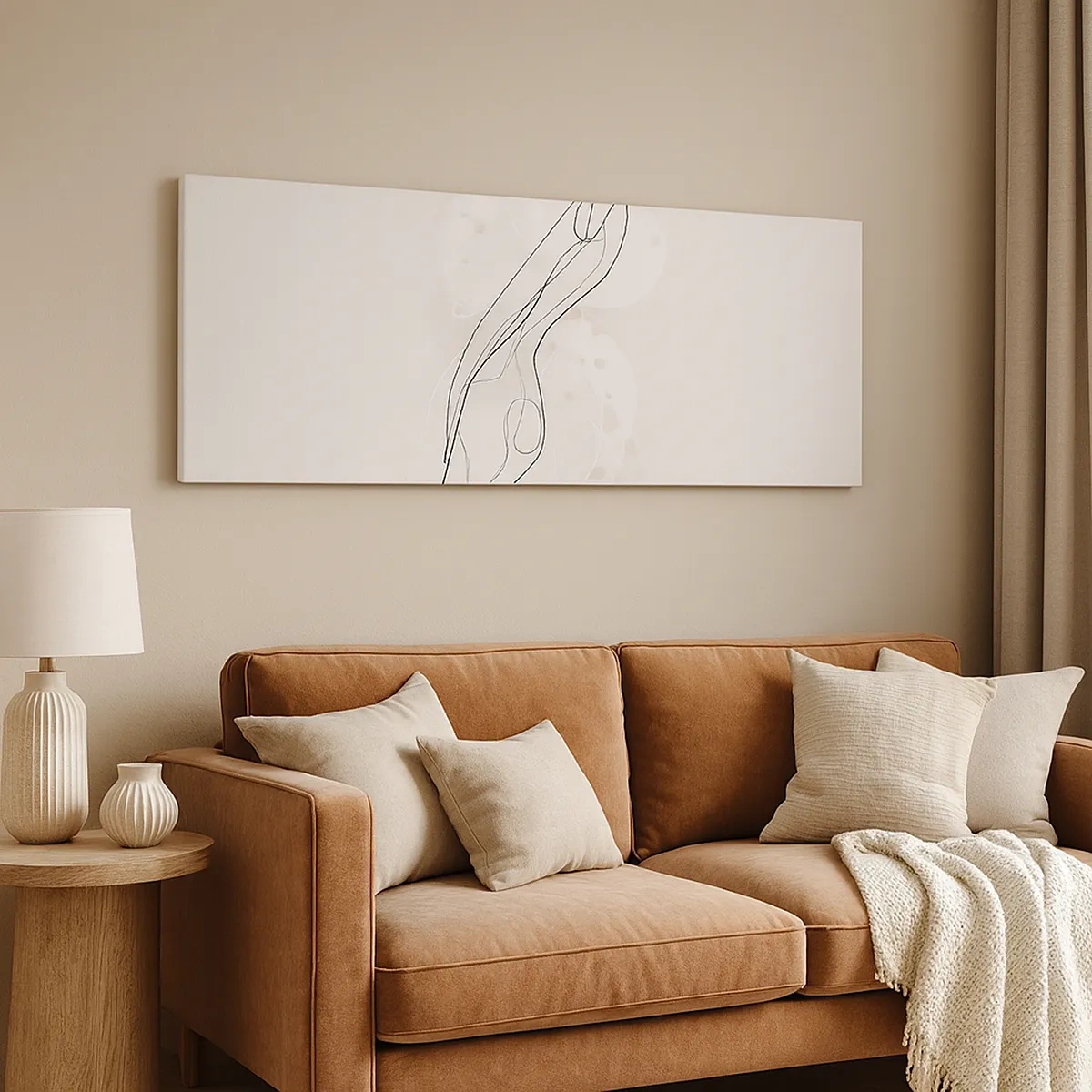 Schilderen op canvas - De blik dwaalt af - 30x30 cm