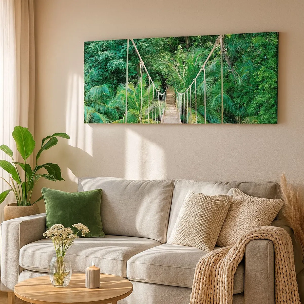 Schilderen op canvas - Welkom in de jungle! - 100x40 cm