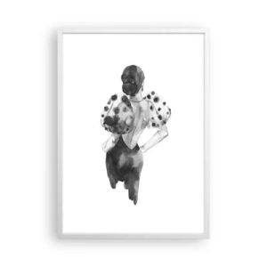 Poster in een witte lijst - Ze kwam langs - 50x70 cm