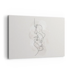 Schilderen op canvas - Verstrikt in een omhelzing - 120x80 cm