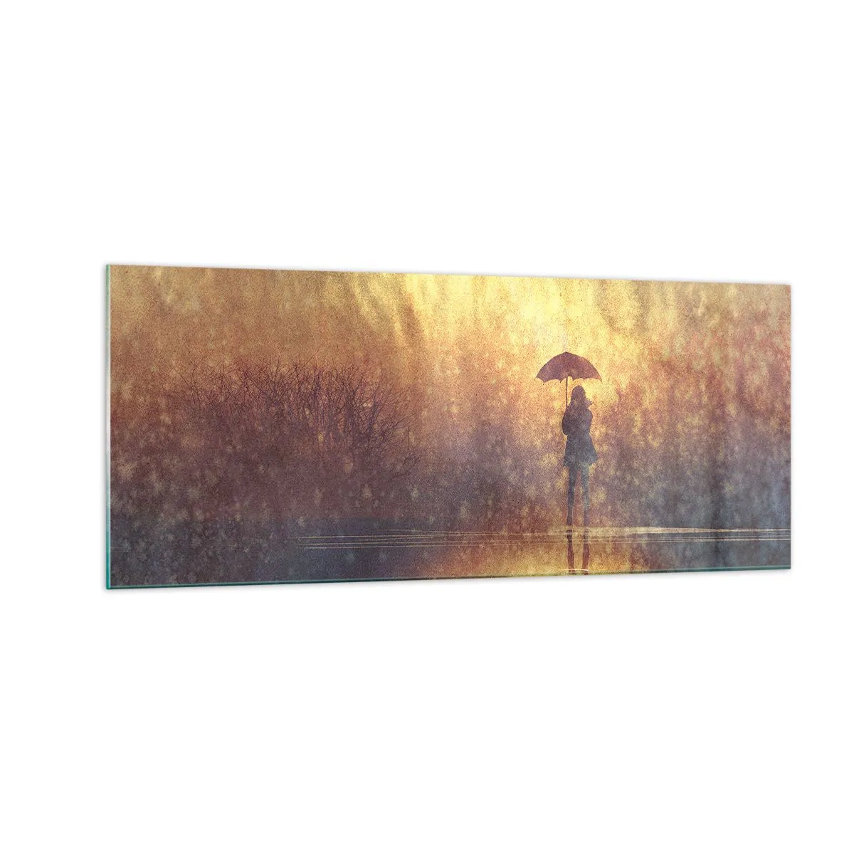 Schilderen op glas - Ik voel dat iemand naar me kijkt - 100x40 cm