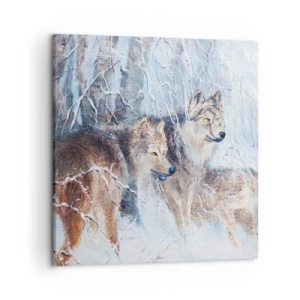 Schilderen op canvas - Aandacht! Hier komt ... - 50x50 cm