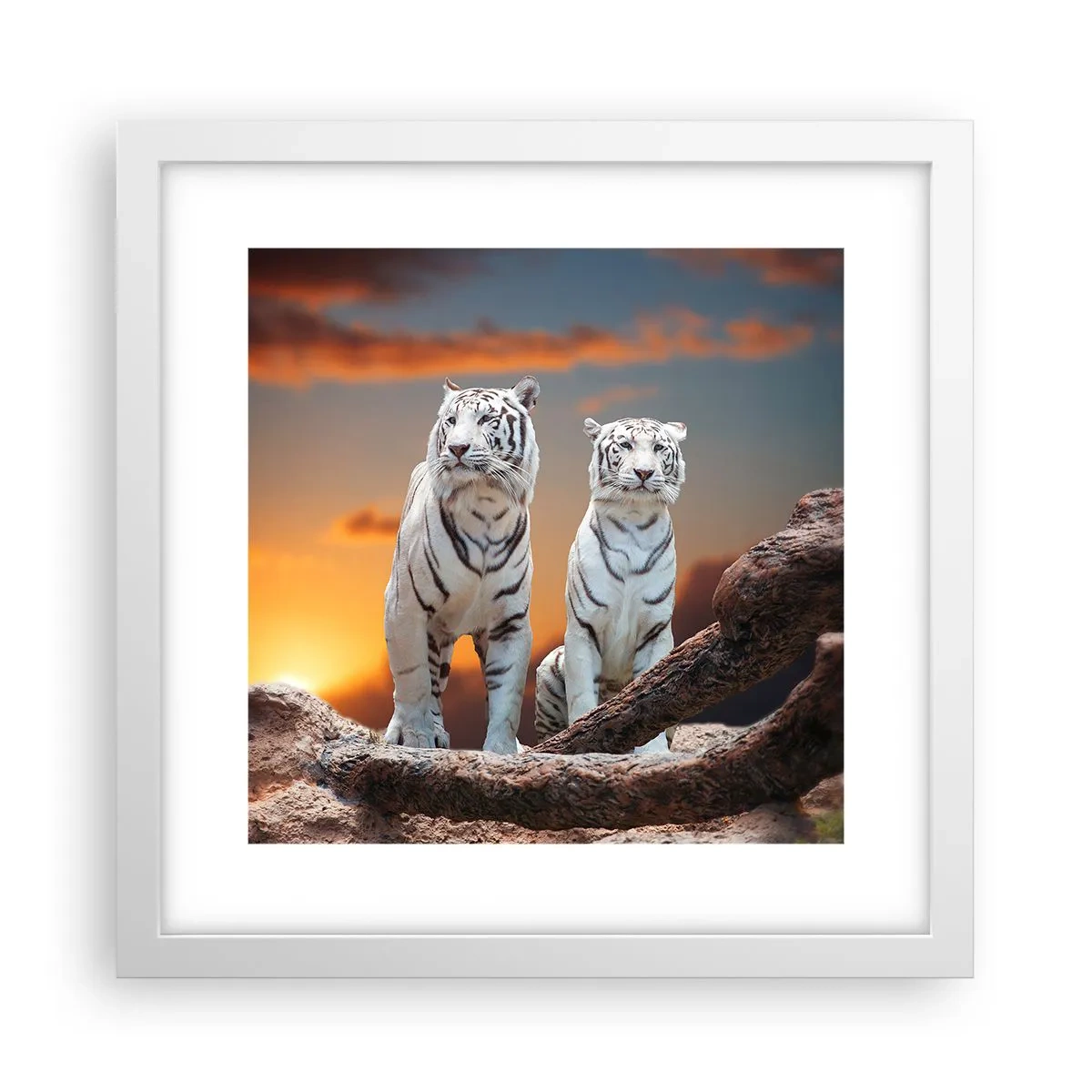 Poster in een witte lijst - Net als in Narnia - 30x30 cm
