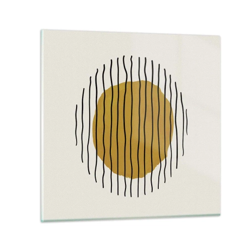 Schilderen op glas - Abstractie trillend van warmte - 70x70 cm