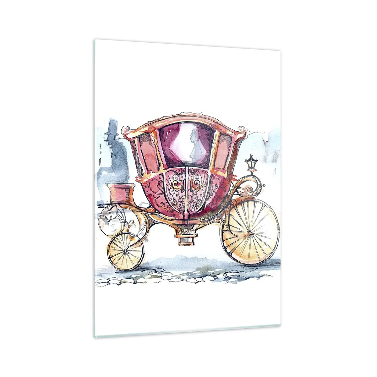 Schilderen op glas - Naar de bruiloft of naar het bal? - 50x70 cm