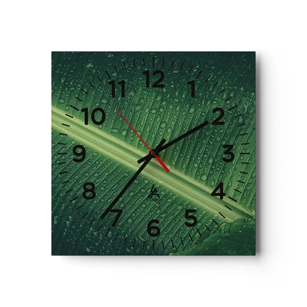 Wandklok - Klok - De structuur van groen - 40x40 cm