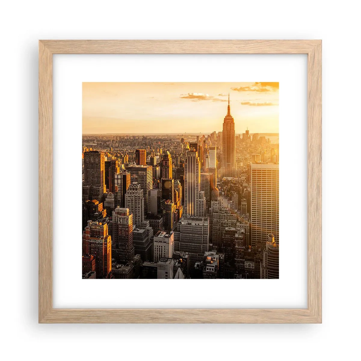 Een poster in een licht eiken lijst - Groeien in de zon - 30x30 cm