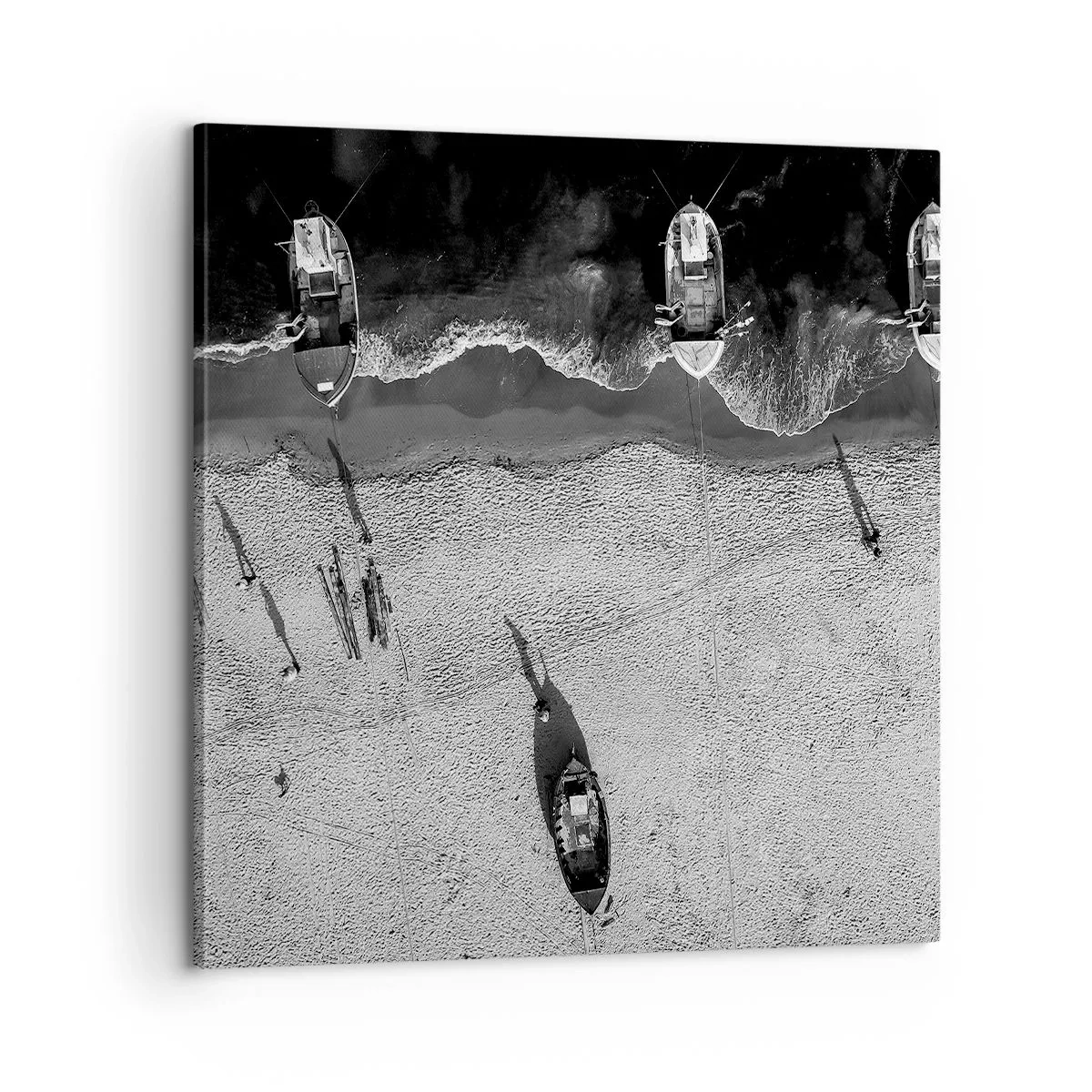 Schilderen op canvas - Nog steeds aan de oever… - 60x60 cm