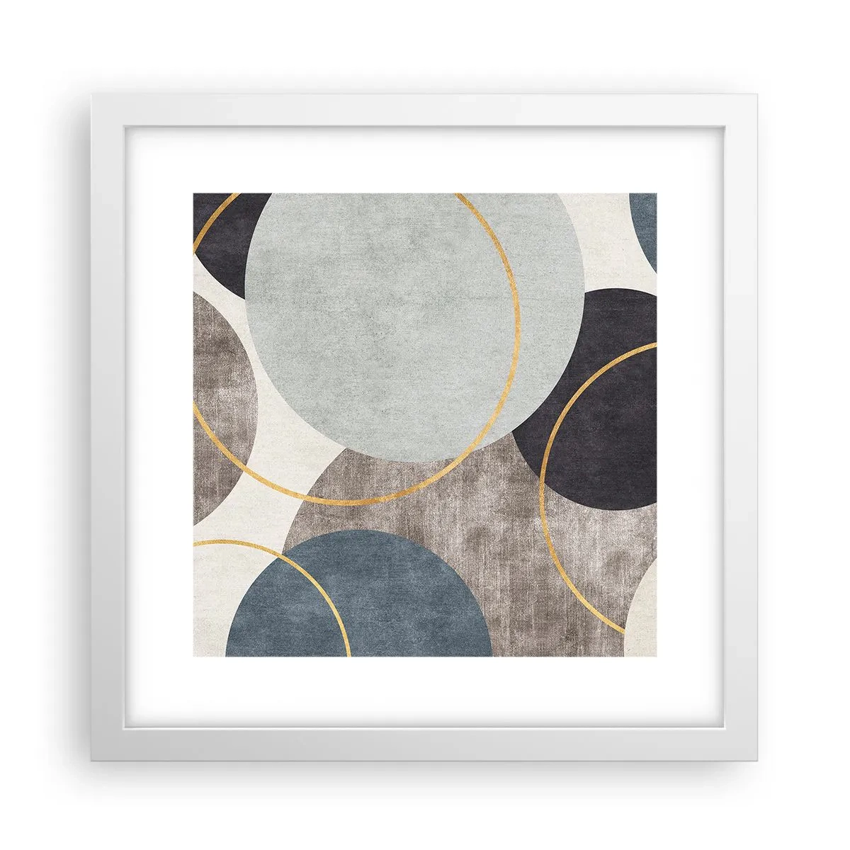 Poster in een witte lijst - Wiel voor wiel - 30x30 cm