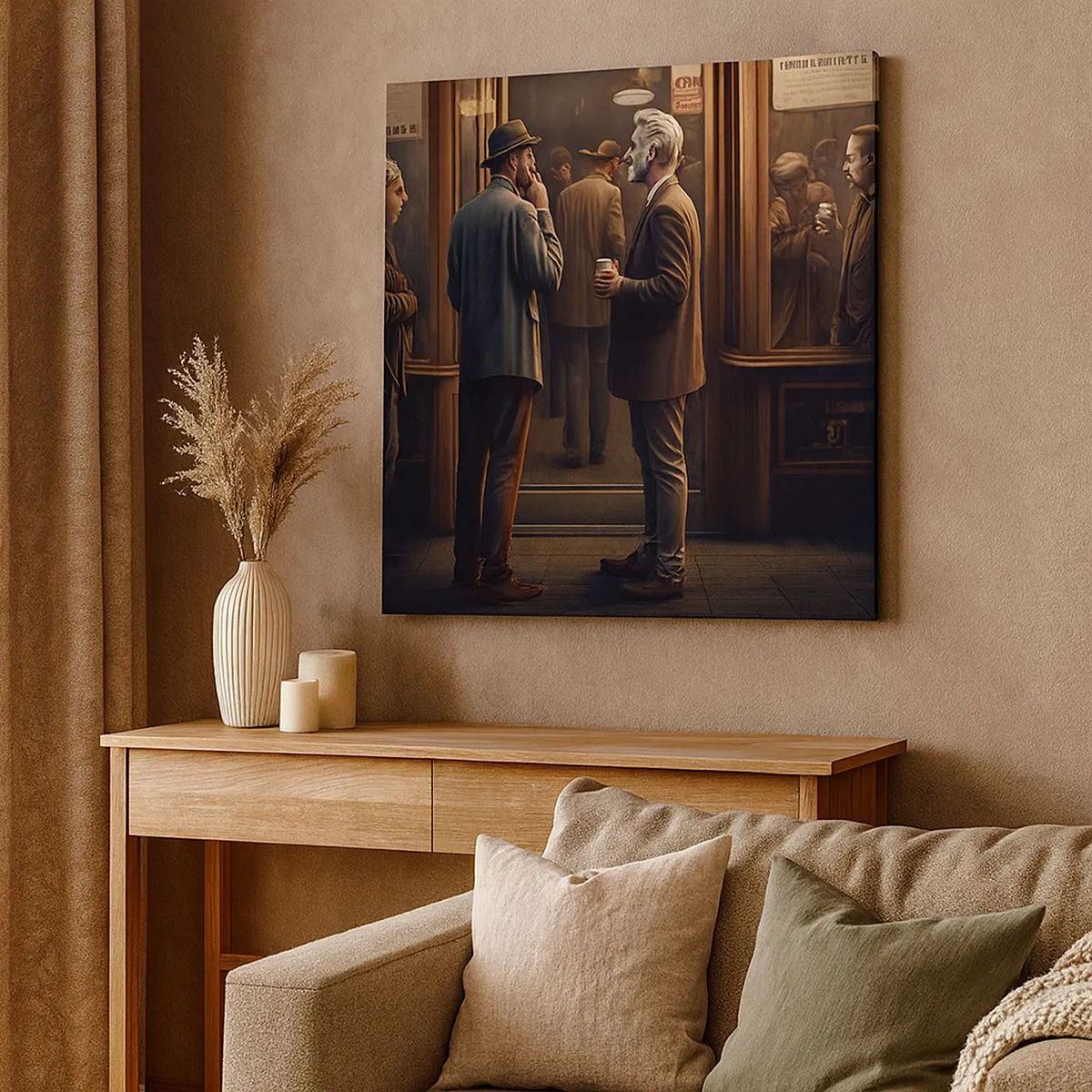 Schilderen op canvas - Een goed moment van de dag - 30x30 cm