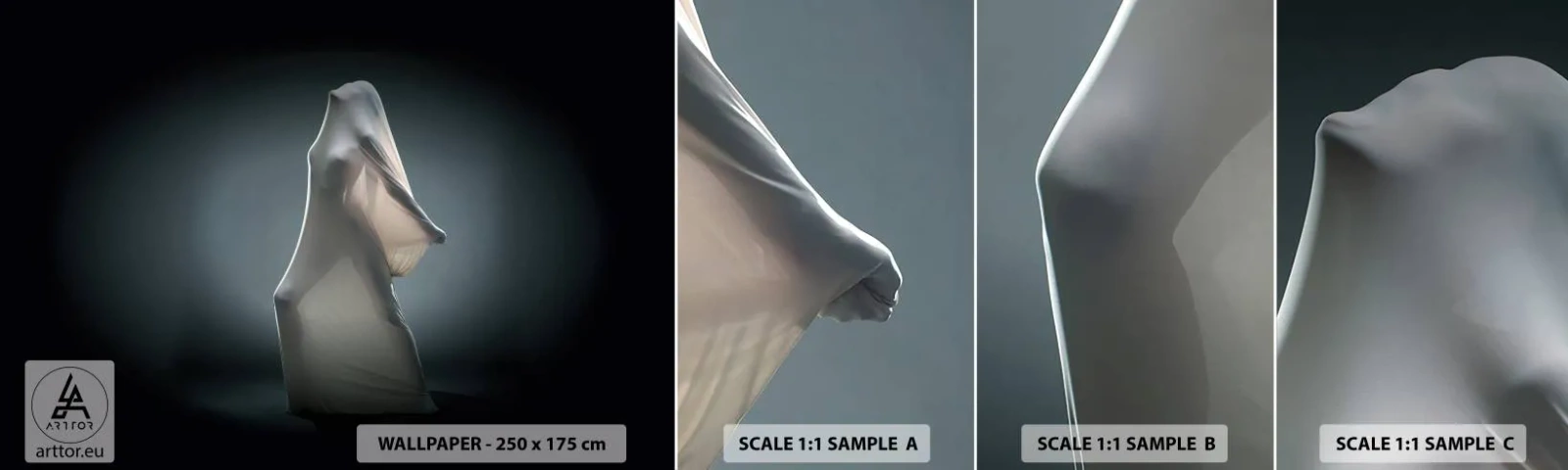 Fotobehang Monster Zelfklevend Deluxe Sticker - Verborgen verlangens - Vrouw, Dans, Deel - 100x30 cm