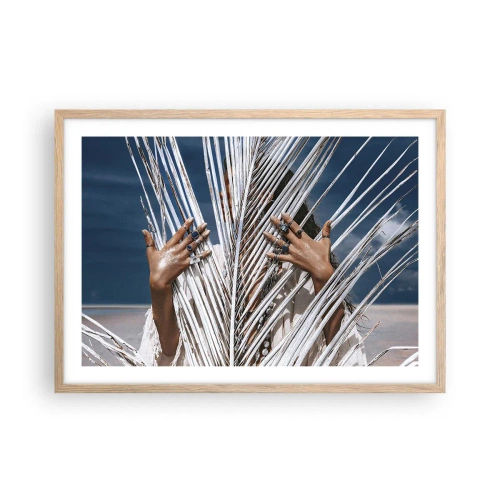 Een poster in een licht eiken lijst - Het meisje van de sjamaan? - 70x50 cm