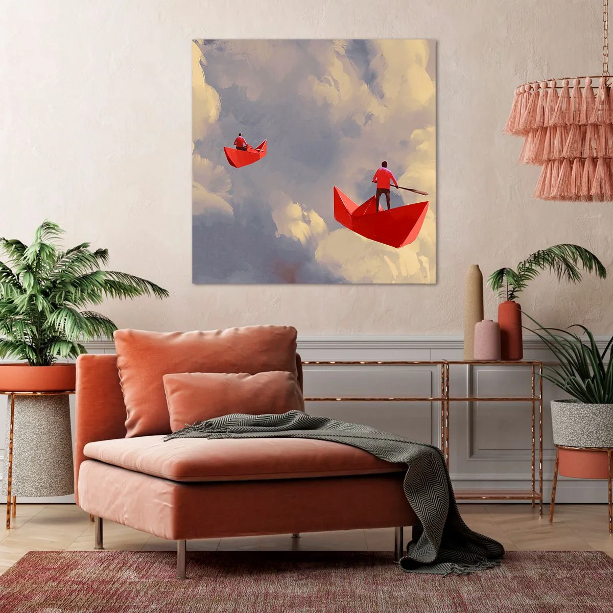 Schilderen op canvas - Dromers expeditie - 60x60 cm