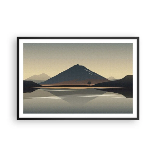 Poster in een zwarte lijst - Spiegelreflectie - 91x61 cm