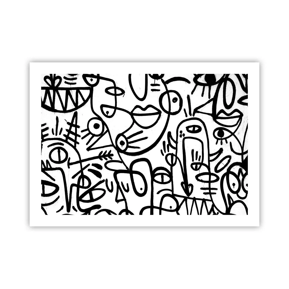 Poster - Gezichten en luchtspiegelingen - 70x50 cm