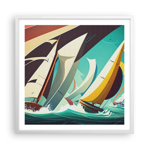 Poster in een witte lijst - Met elementen als een broer - 60x60 cm