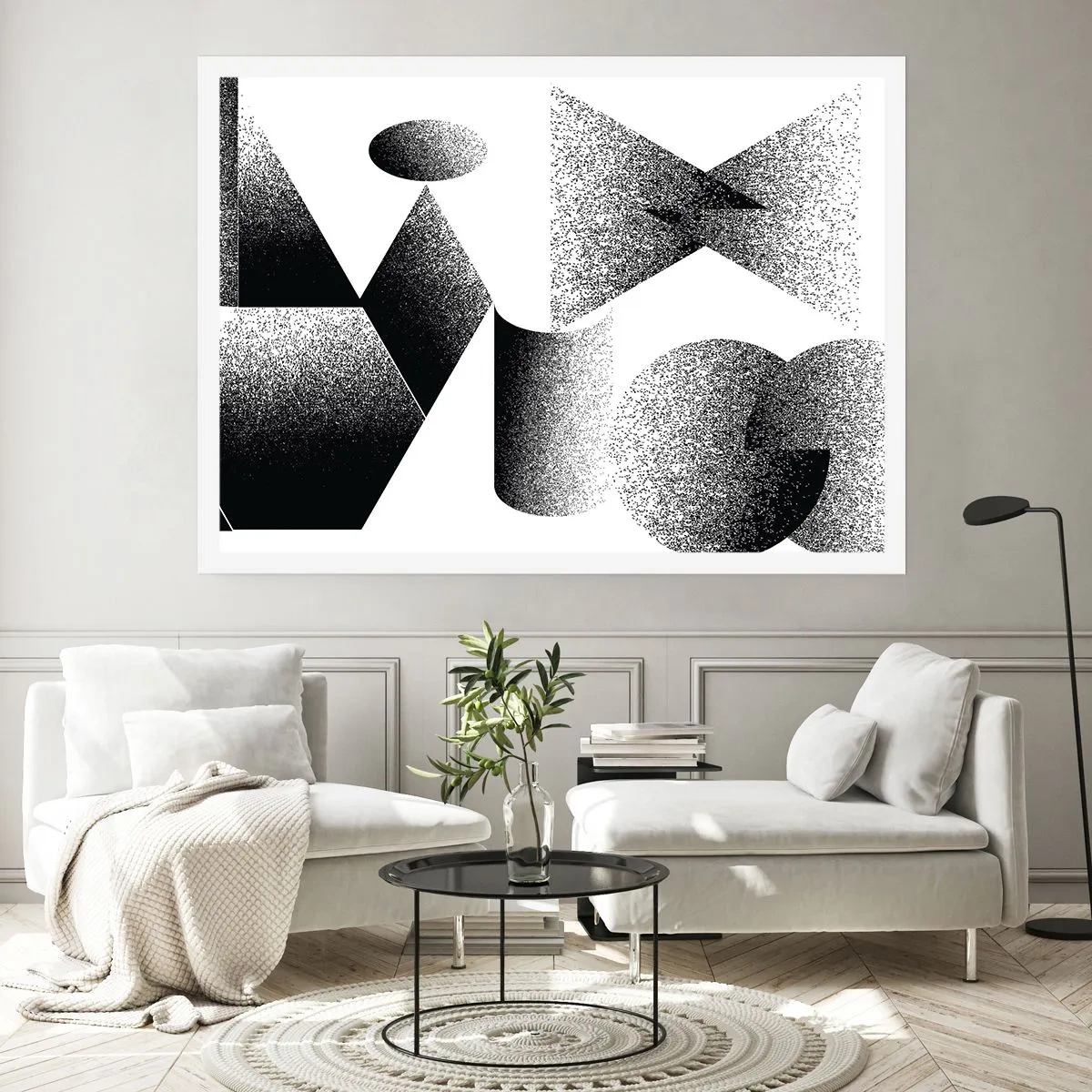 Poster - Hoeken en ovalen - 50x40 cm