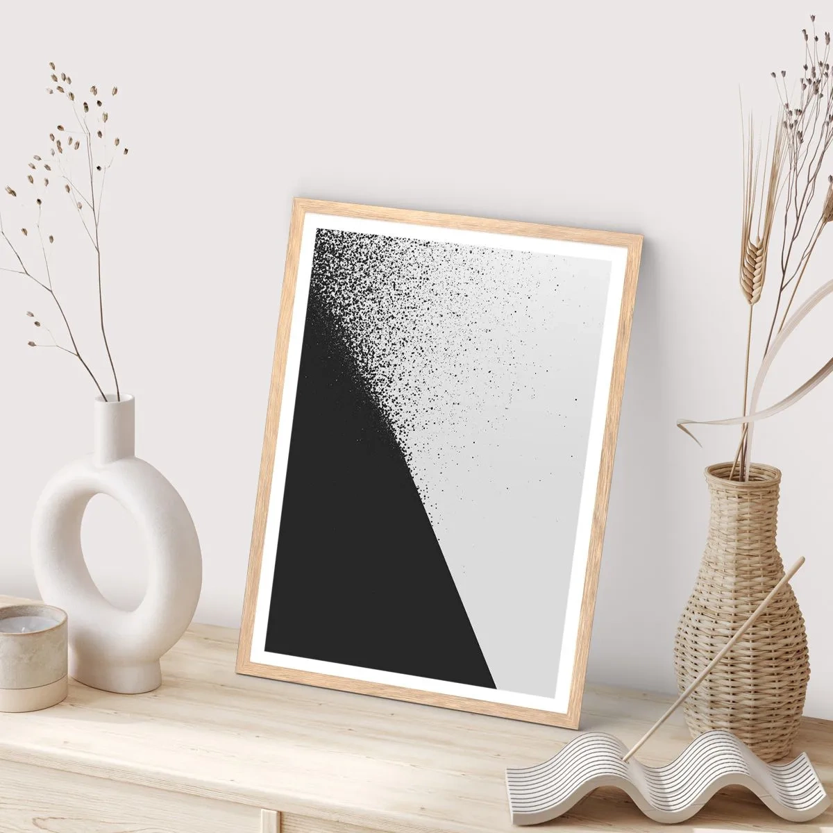 Een poster in een licht eiken lijst - Steeds sneller, meer en meer - 61x91 cm