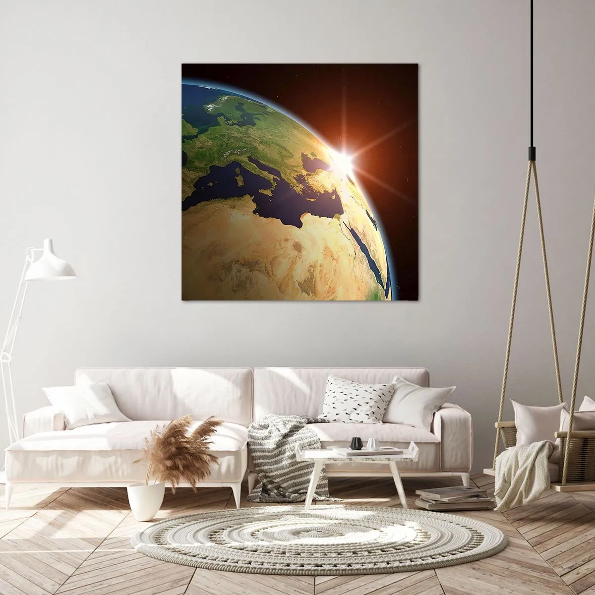 Schilderen op canvas - Zonsopgang - 60x60 cm