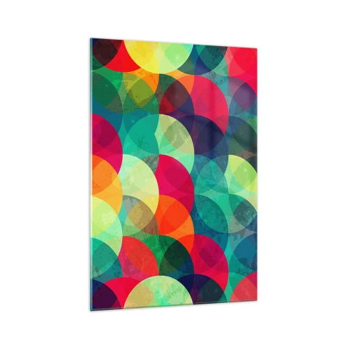 Schilderen op glas - Beklimming naar de regenboog - 70x100 cm