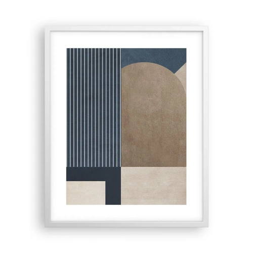 Poster in een witte lijst - Een compositie van eenvoud en rondheid - 40x50 cm