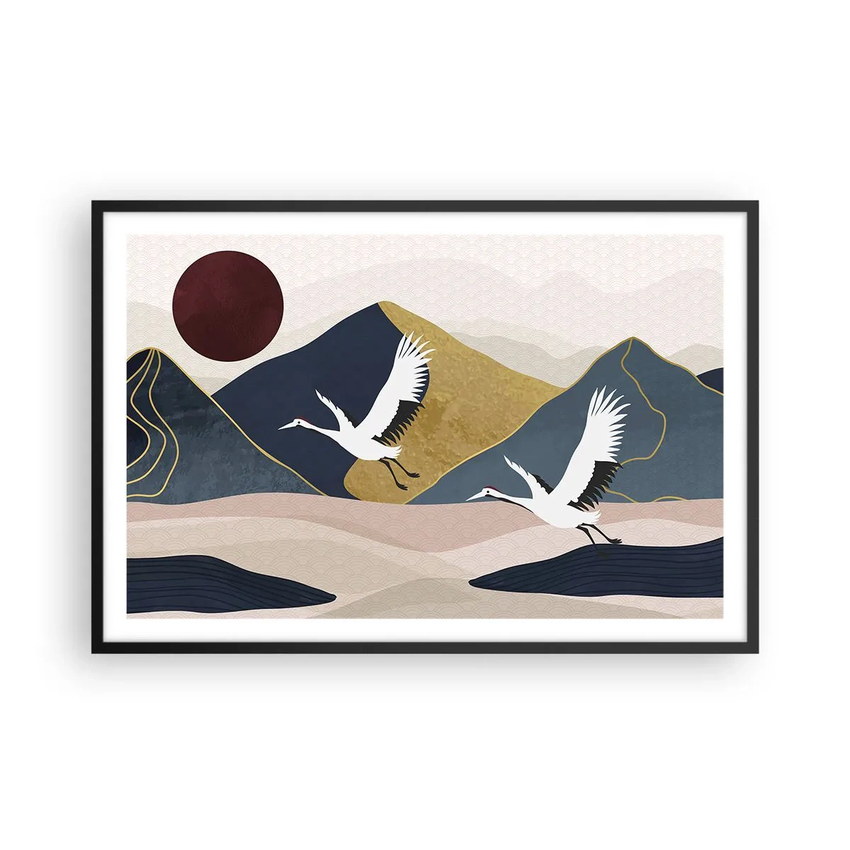 Poster in een zwarte lijst - Het is weer een dag GEGAAN - 91x61 cm