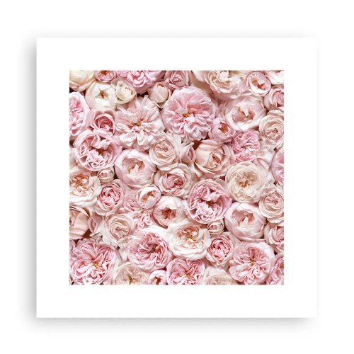 Poster - Een bed van rozen - 30x30 cm