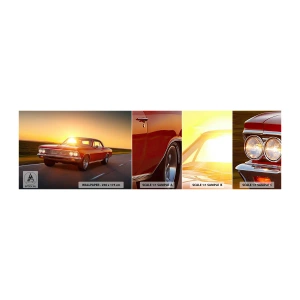 Fotobehang Monster Zelfklevend Deluxe Sticker - Verlangen is rood - Auto, Reis, Vintage - 100x30 cm
