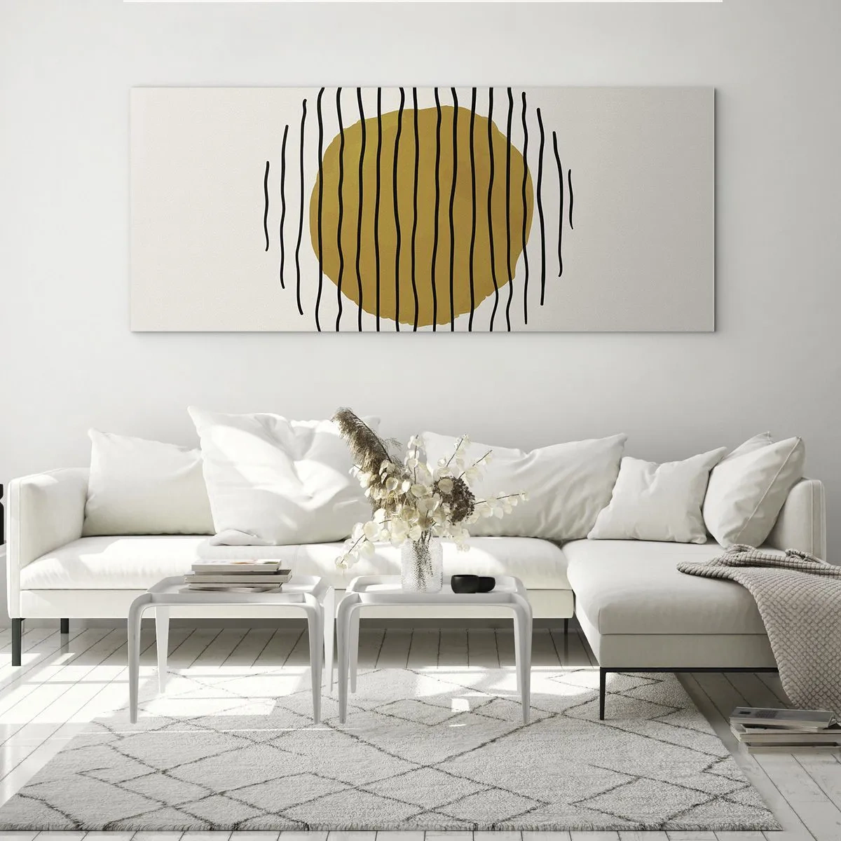 Schilderen op glas - Abstractie trillend van warmte - 120x50 cm