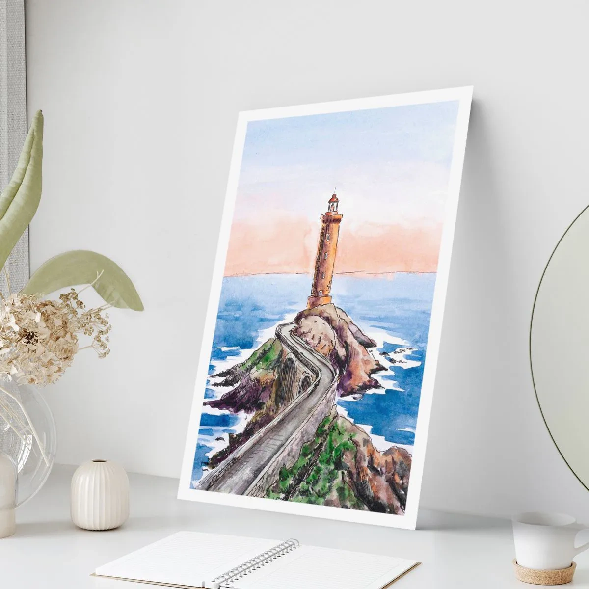 Poster - Kijkend naar de zee - 40x50 cm