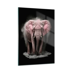 Schilderen op glas - Denk niet aan een roze olifant! - 50x70 cm