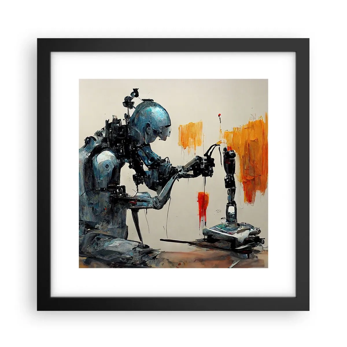 Poster in een zwarte lijst - Morgen al… - 30x30 cm