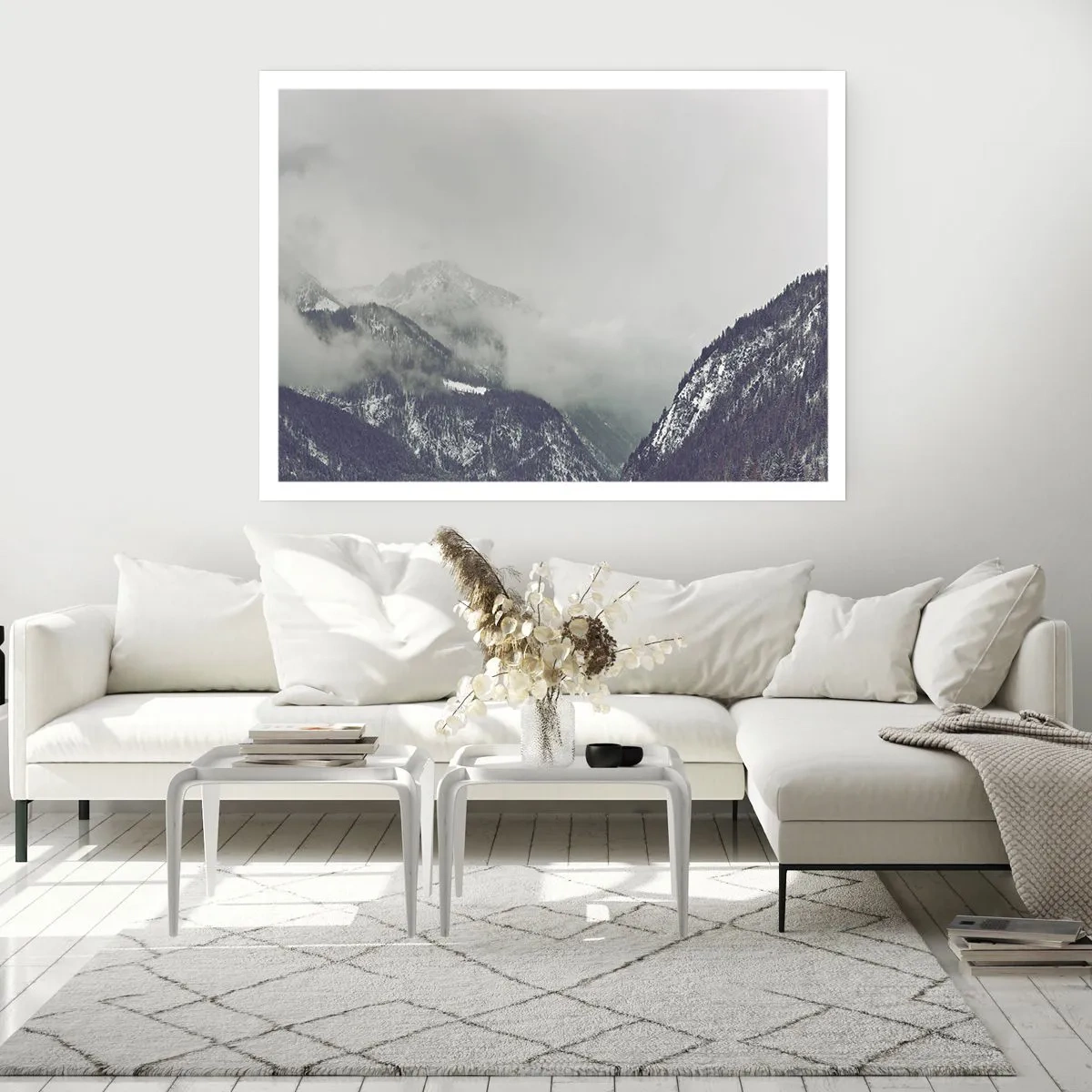 Poster - Mistige vallei - 91x61 cm