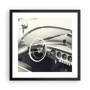 Poster in een zwarte lijst - Weer voor de rijken - 40x40 cm