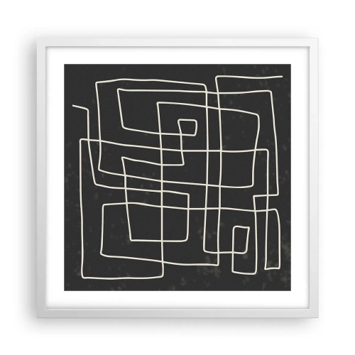 Poster in een witte lijst - Niet zo eenvoudig - 50x50 cm